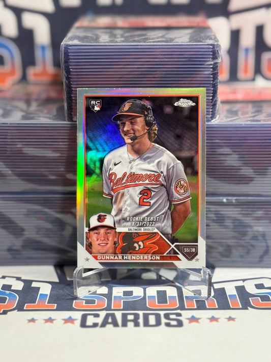 2023 Topps Chrome Update (Refractor, MLB Debut) Gunnar Henderson USC208