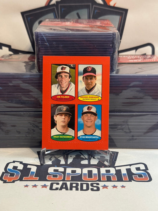 2023 Topps Heritage (Red SP, 1974 Stamp) Adley Rutschman (Rookie), Jim Palmer, Brooks Robinson, Ryan Mountcastle #74BS - 51