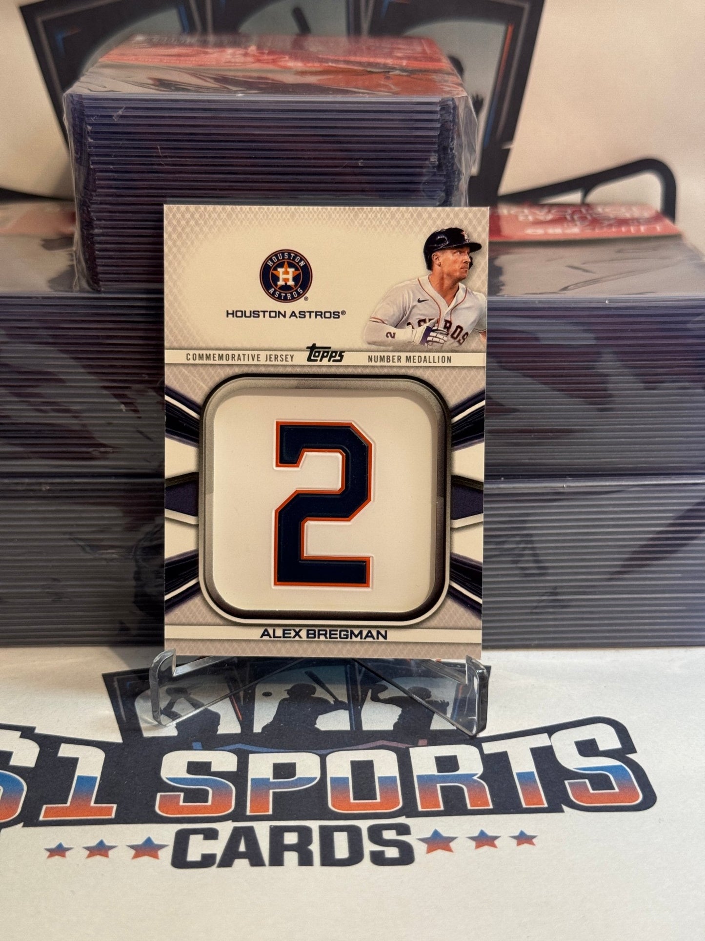 2023 Topps (Jersey Number Medallion Relic) Alex Bregman #JNM - AB