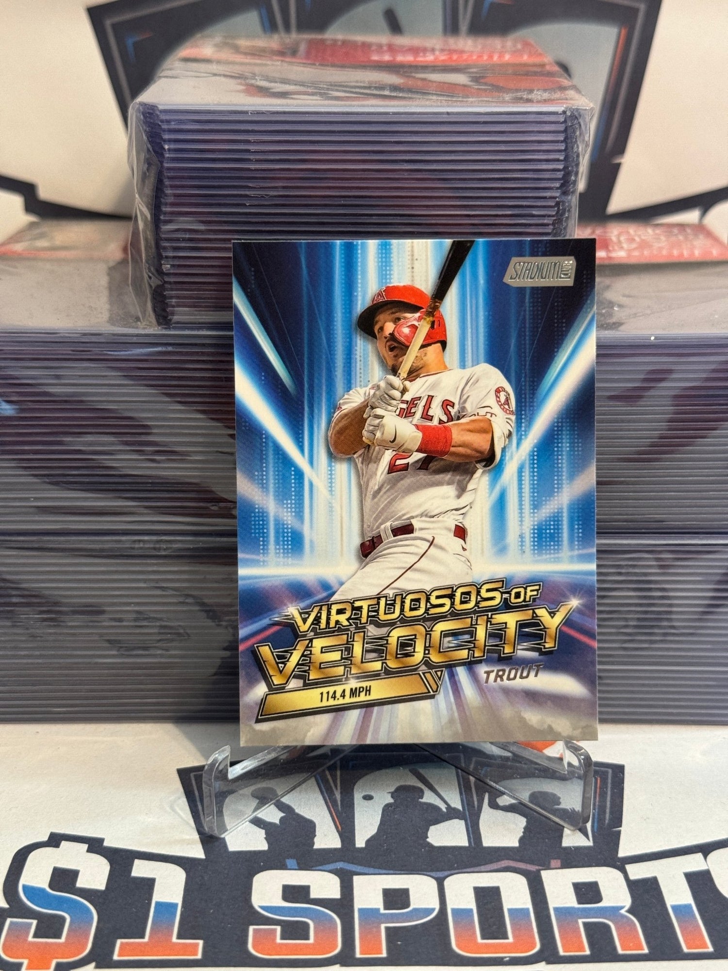 2023 Topps Stadium Club (Viruosos of Velocity) Mike Trout #VV - 1