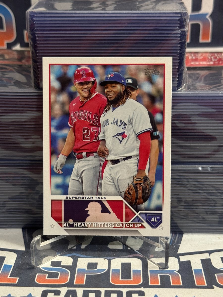 2023 Topps (Superstar Talk) Mike Trout & Vladimir Guerrero Jr. #396