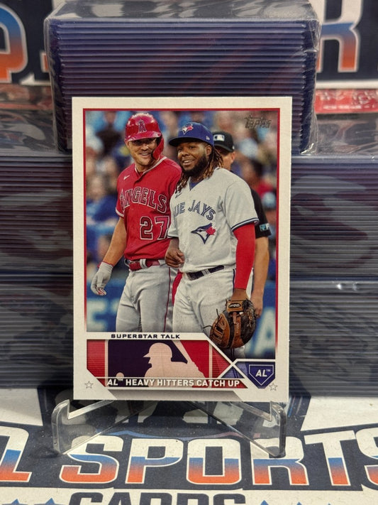 2023 Topps (Superstar Talk) Mike Trout & Vladimir Guerrero Jr. #396