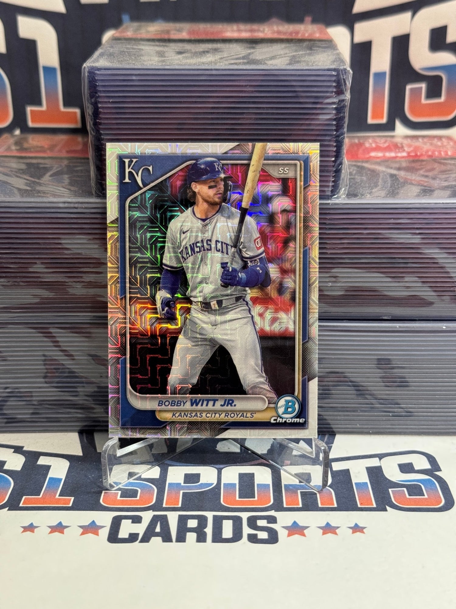 2024 Bowman Chrome (Mega Refractor) Bobby Witt Jr. #1