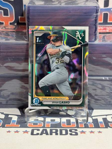 2024 Bowman Chrome (RayWave Refractor, 1st Bowman 55/399) Ryan Lasko Rookie BCP-105