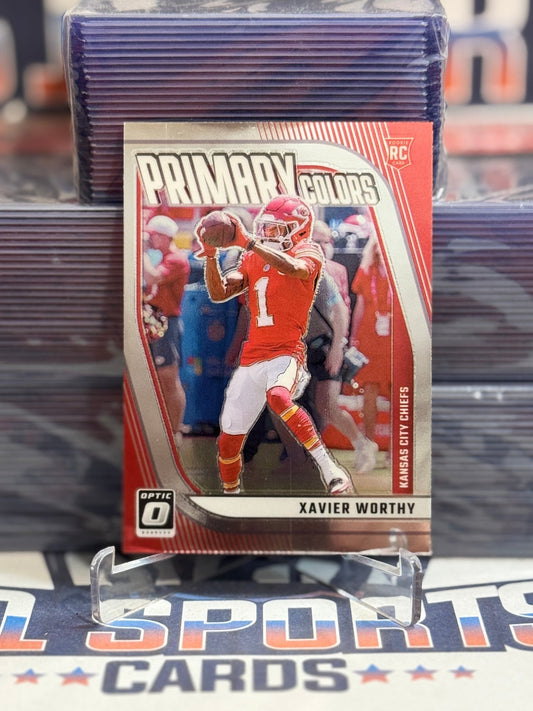 2024 Donruss Optic (Primary Colors) Xavier Worthy Rookie 7