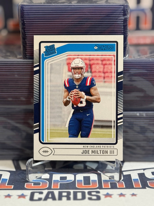 2024 Donruss (Rated Rookie) Joe Milton III 319