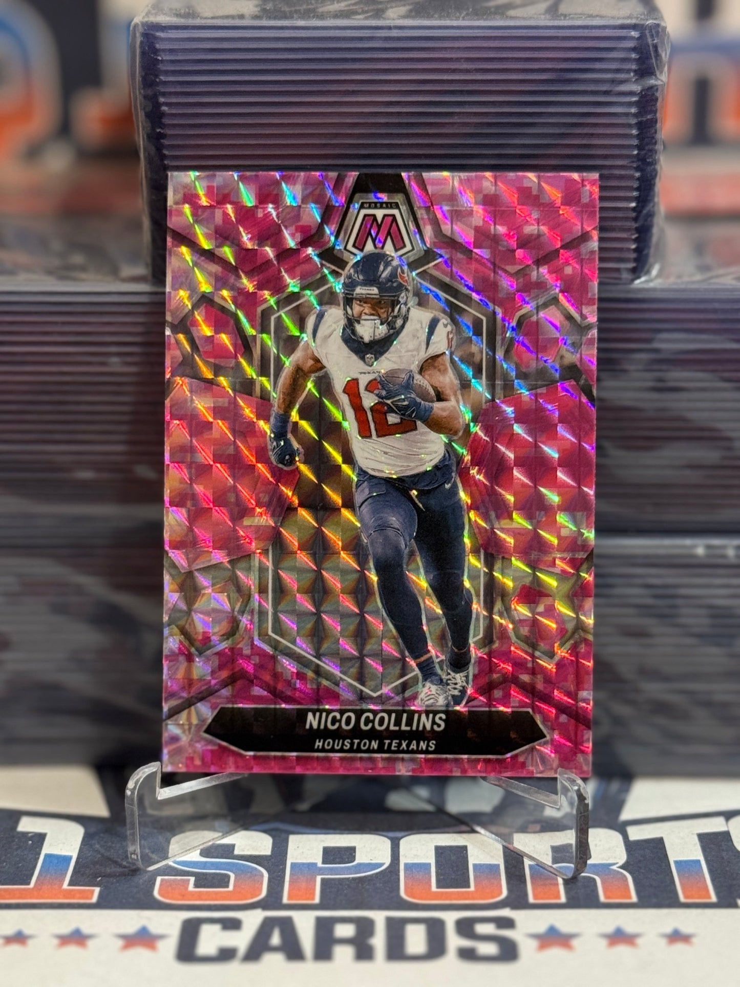 2024 Panini Mosaic (Pink Camo Prizm) Nico Collins 88