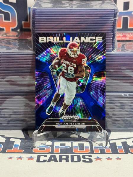 2024 Panini Prizm Draft Picks (Blue Ice Prizm, Brilliance 12/99) Adrian Peterson BR-AP