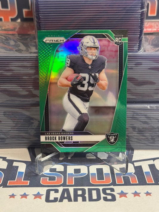 2024 Panini Prizm (Green Prizm) Brock Bowers Rookie 315