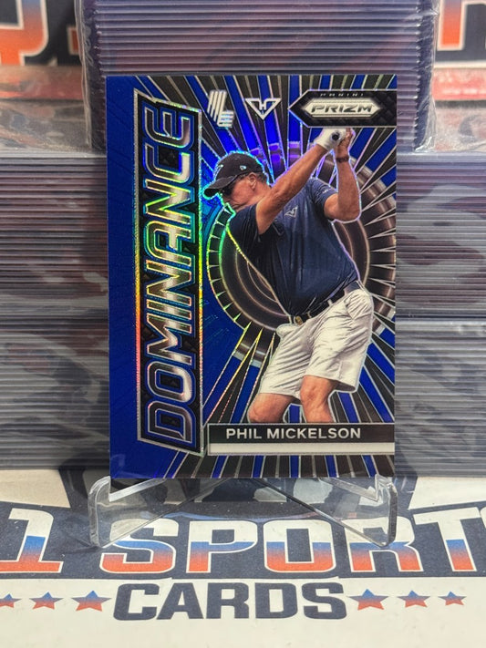 2024 Panini Prizm LIV Golf (Blue Prizm, Dominance 33/99) Phil Mickelson 14