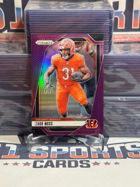 2024 Panini Prizm (Purple Prizm 8/125) Zack Moss 56