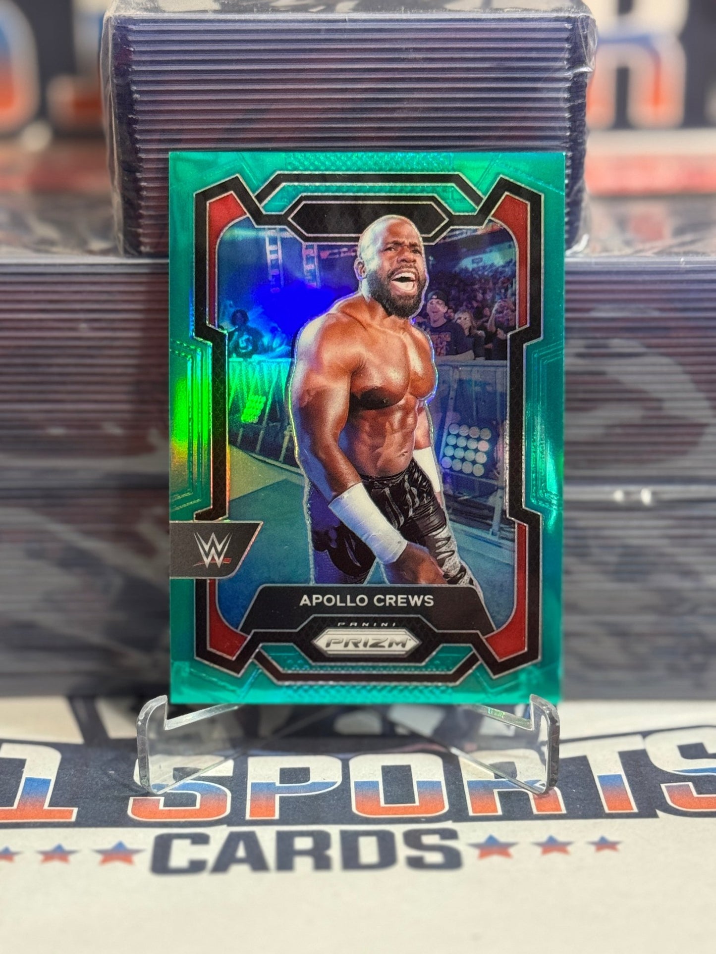 2024 Panini Prizm WWE (Teal Prizm 29/49) Apollo Crews 168