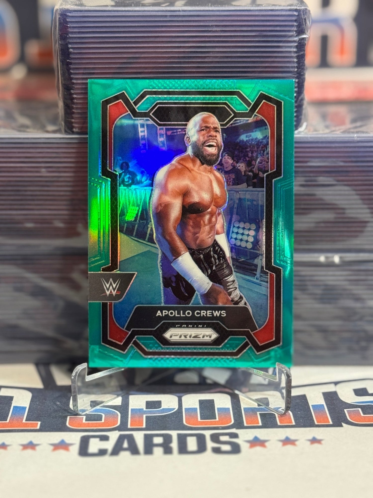 2024 Panini Prizm WWE (Teal Prizm 29/49) Apollo Crews 168