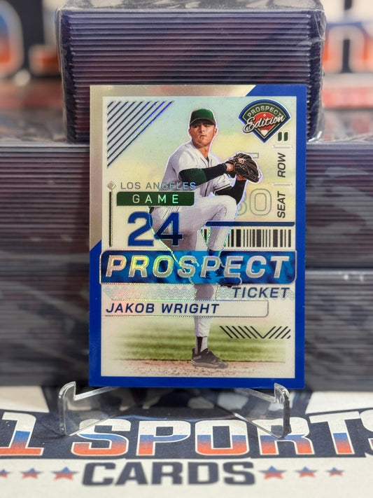 2024 Panini Prospect Edition (Chrome Blue Prizm 73/149) Jakob Wright 135