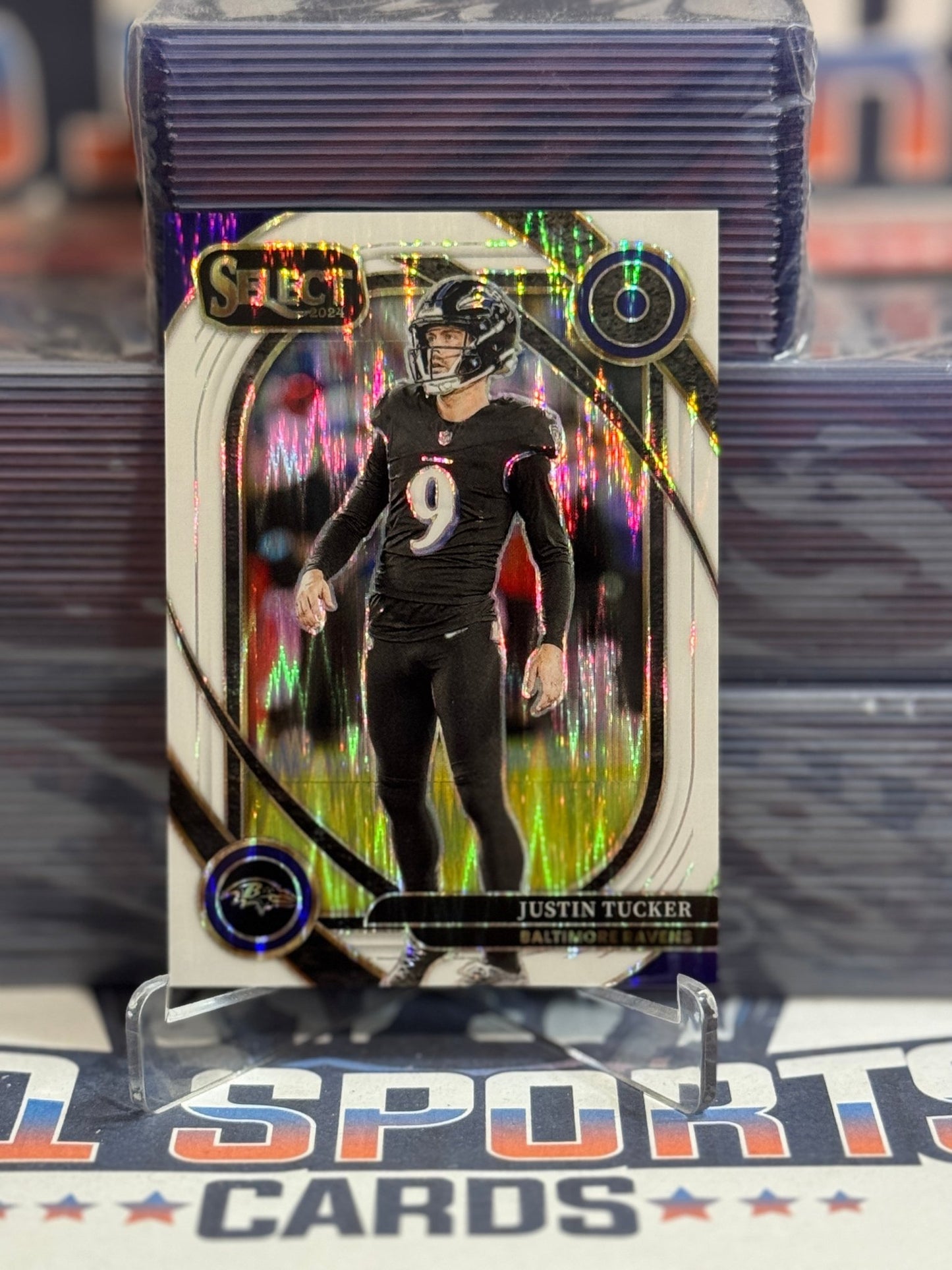 2024 Panini Select (White Shock Prizm 44/199) Justin Tucker 274