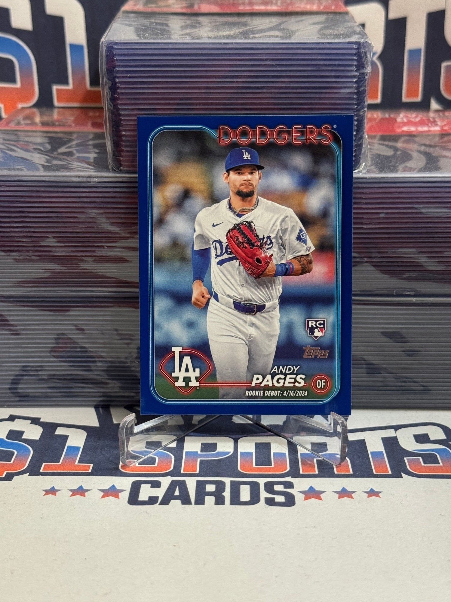 2024 Topps (Blue, MLB Debut) Andy Pages Rookie #US108