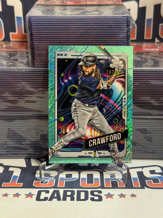2024 Topps Chrome Cosmic (Aqua Equinox Refractor 167/199) J.P. Crawford #121