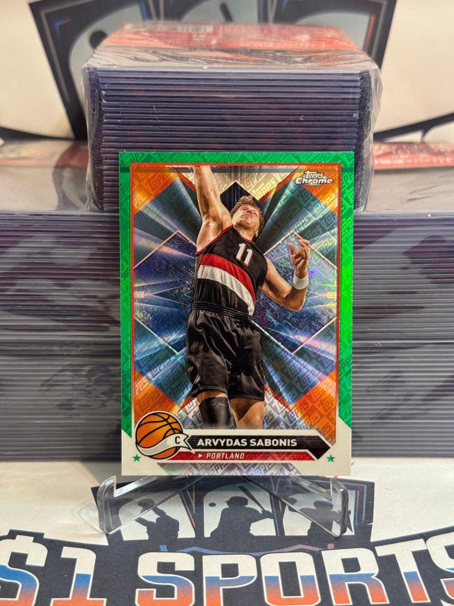 2024 Topps Chrome (Green Topps Refractor) Arvydas Sabonis #17