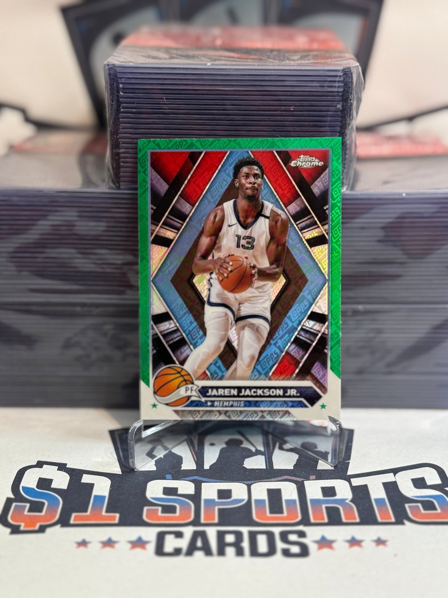 2024 Topps Chrome (Green Topps Refractor) Jaren Jackson Jr. #183