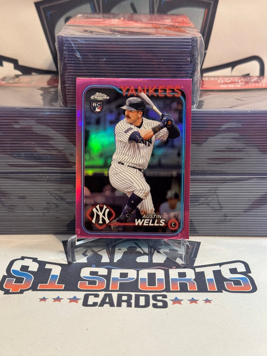 2024 Topps Chrome (Pink Refractor) Austin Wells Rookie #281