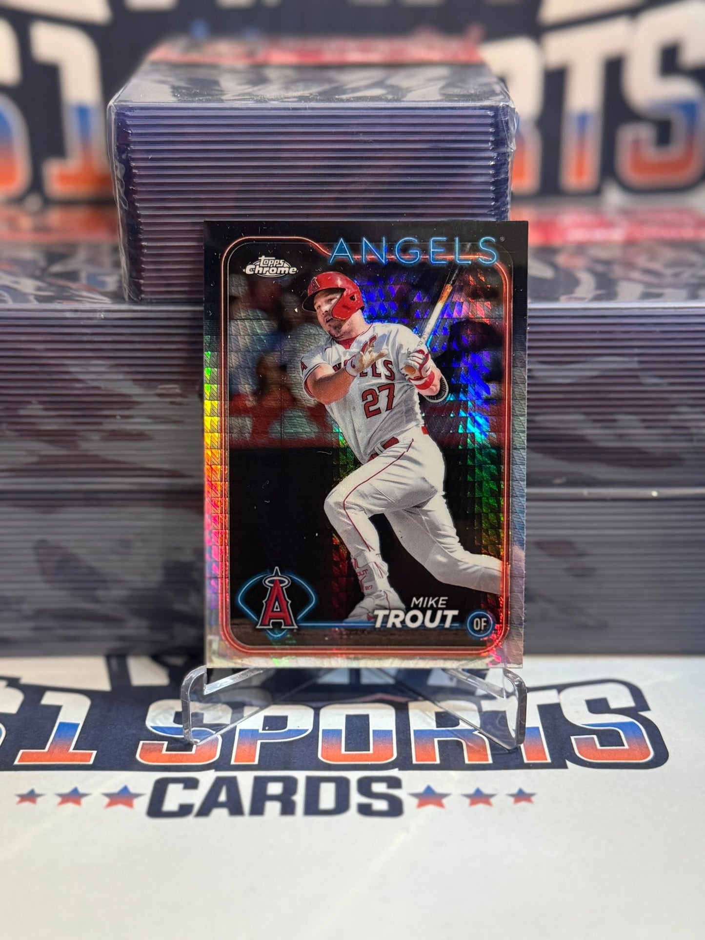 2024 Topps Chrome (Prism Refractor) Mike Trout #200