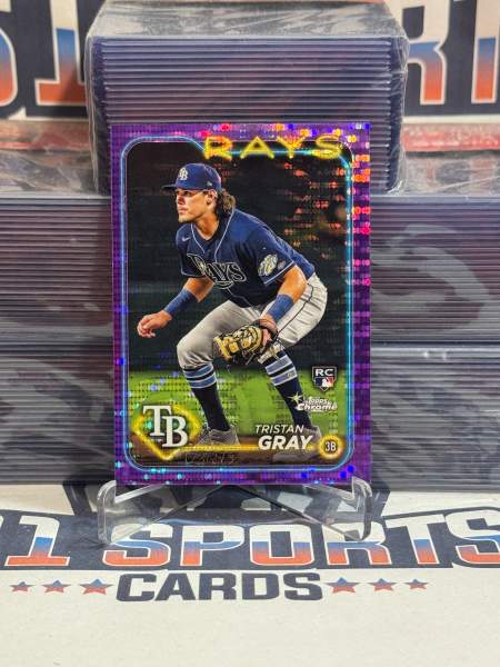 2024 Topps Chrome (Purple Sonar Refractor 173/275) Tristan Gray Rookie 8