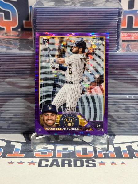 2024 Topps Chrome (Purple Sonar Refractor 72/275) Garrett Mitchell Rookie 110