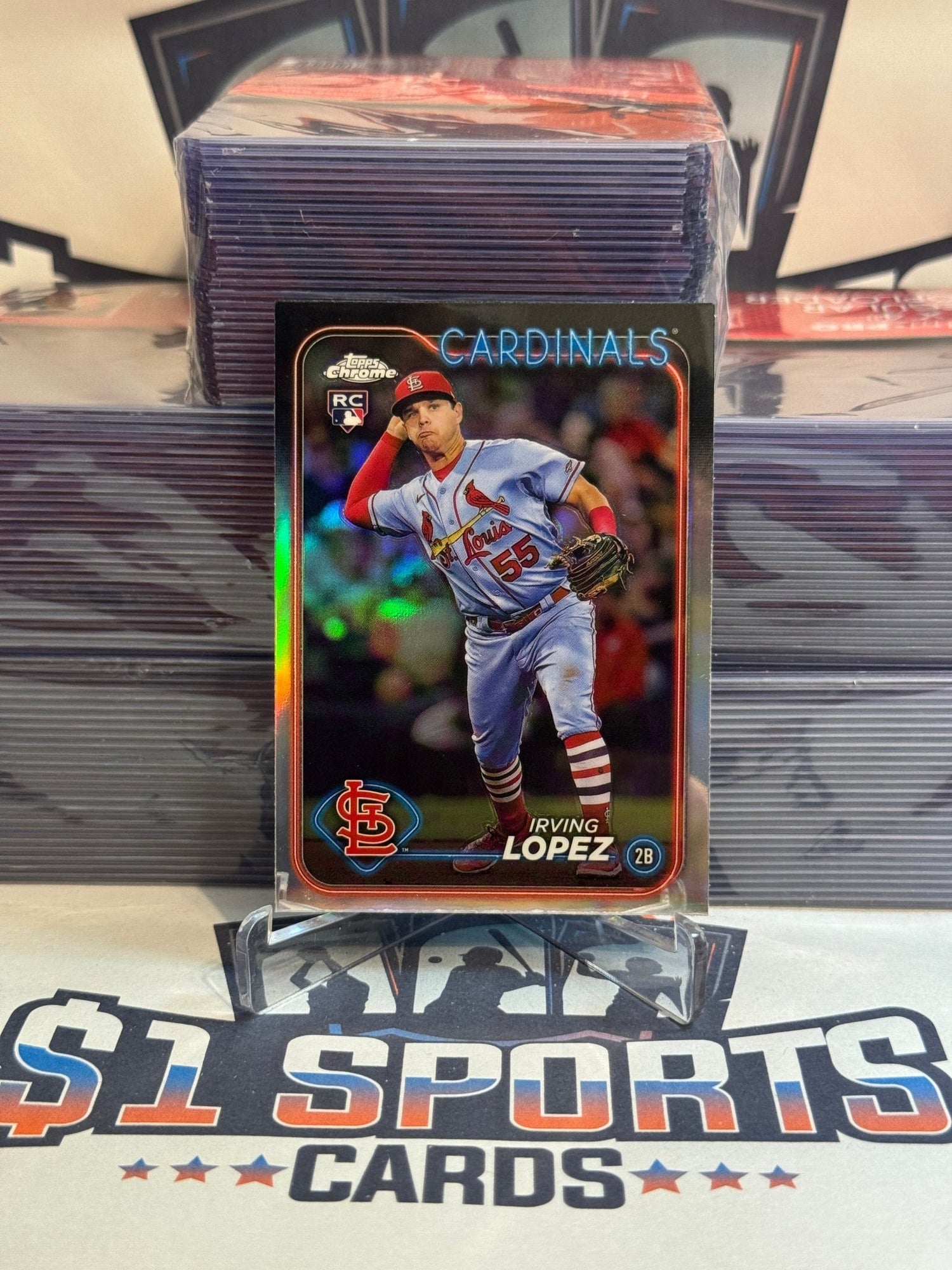 2024 Topps Chrome (Refractor) Irving Lopez Rookie #95