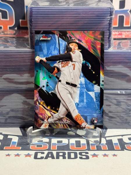 2024 Topps Finest (Sky Blue Refractor 175/250) Jackson Holliday Rookie 162