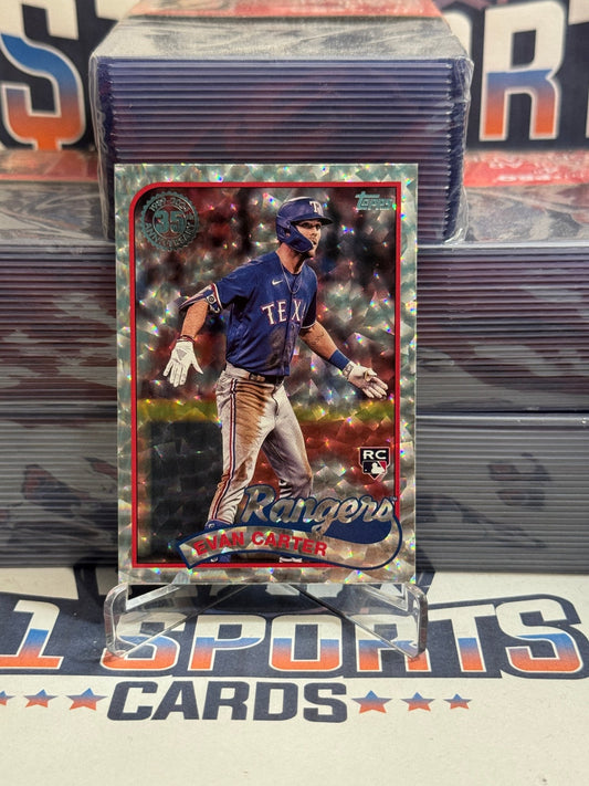 2024 Topps (Foil, 1989 Redux) Evan Carter Rookie #89B2 - 45