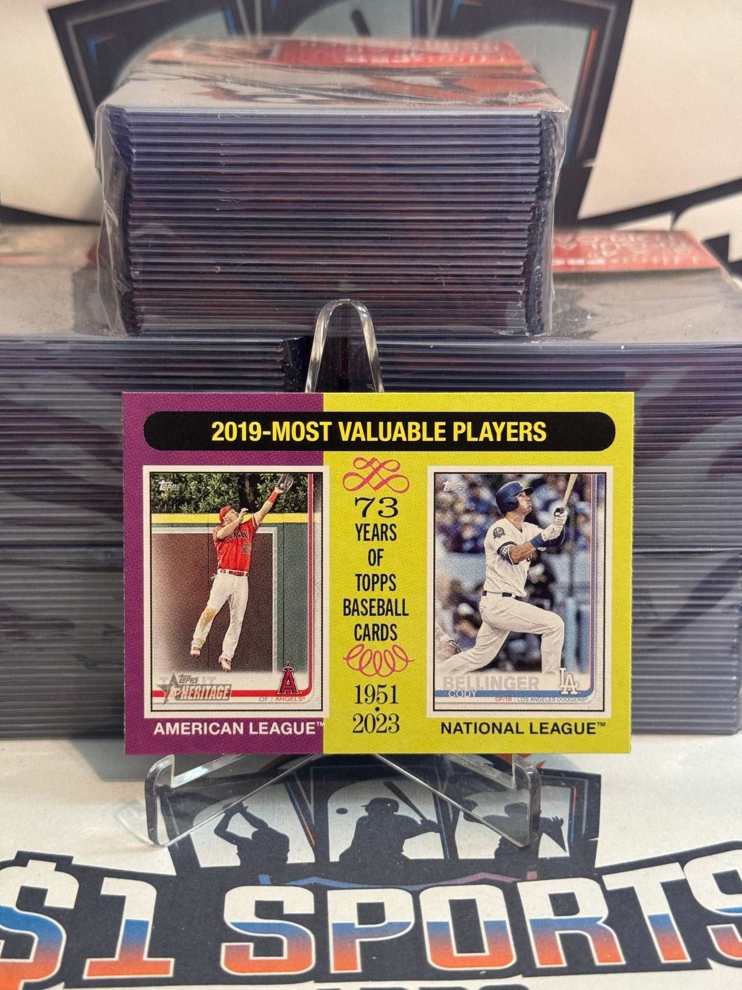 2024 Topps Heritage (2019 MVPs) Mike Trout & Cody Bellinger #211