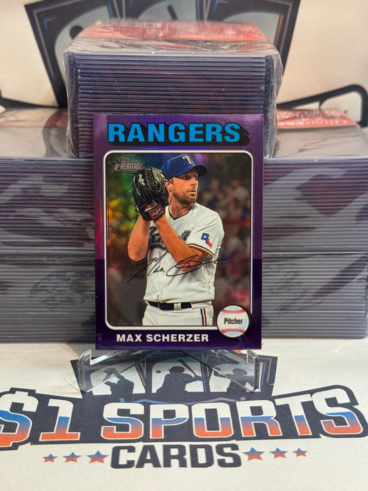 2024 Topps Heritage (Chrome Refractor) Max Scherzer #453