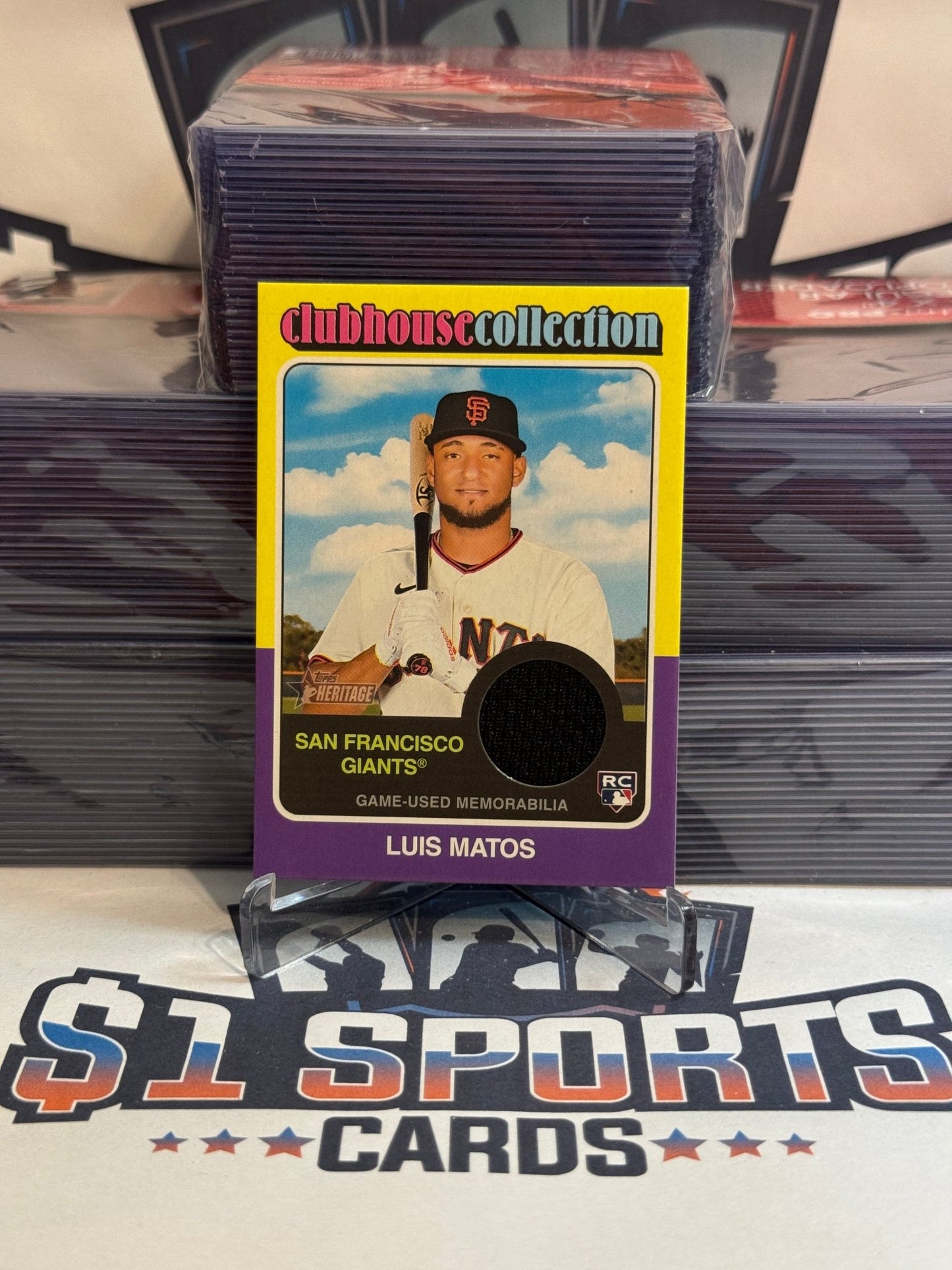 2024 Topps Heritage (Clubhouse Collection Relic) Luis Matos Rookie #CCR - LMA