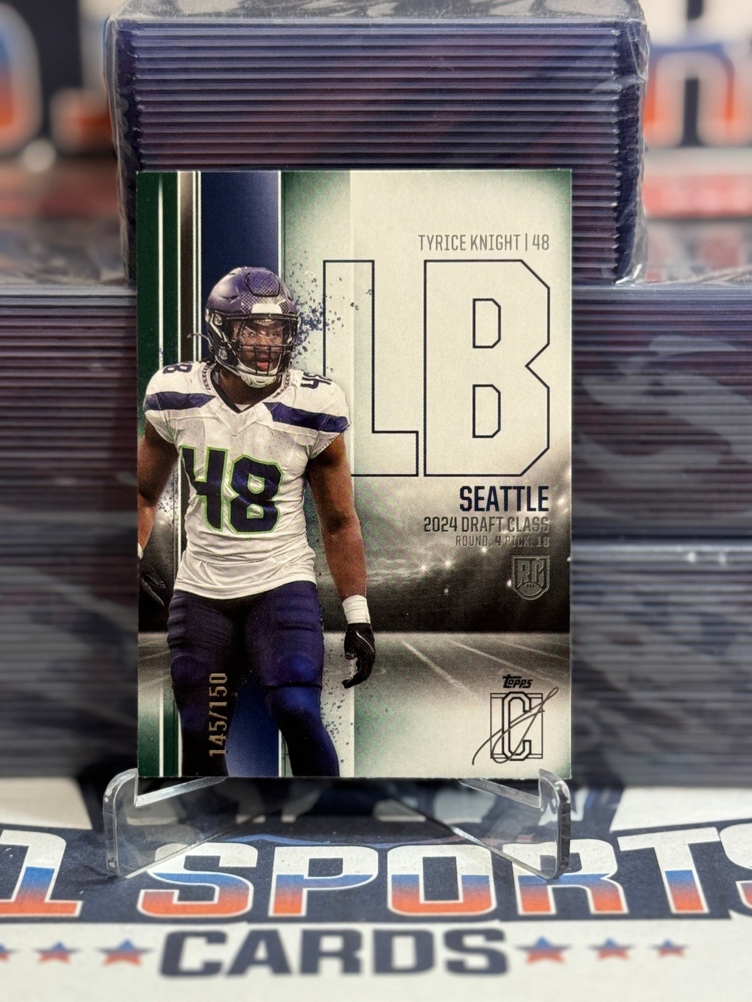 2024 Topps Signature Class (Green 145/150) Tyrice Knight Rookie 180
