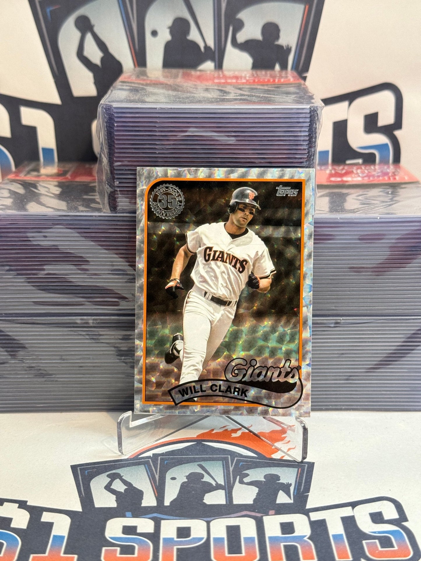 2024 Topps (Silver Foil, 1989 Redux) Will Clark #89B-45