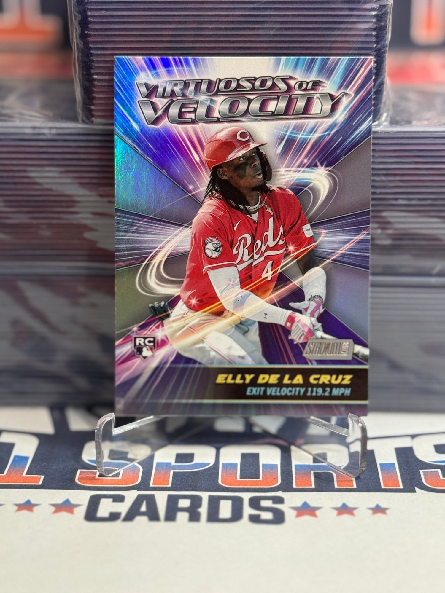 2024 Topps Stadium Club (Virtuosos of Velocity) Elly De La Cruz Rookie #VV - 3