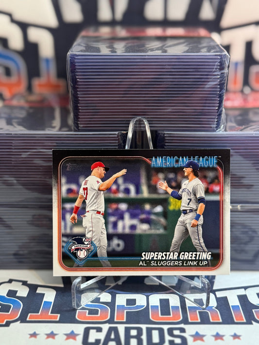 2024 Topps (Superstar Greetings) Mike Trout & Bobby Witt Jr. #413