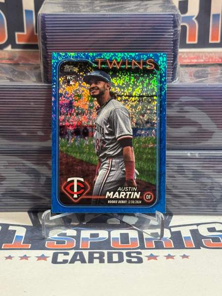 2024 Topps Update (Blue Speckle, MLB Debut 57/999) Austin Martin Rookie US114