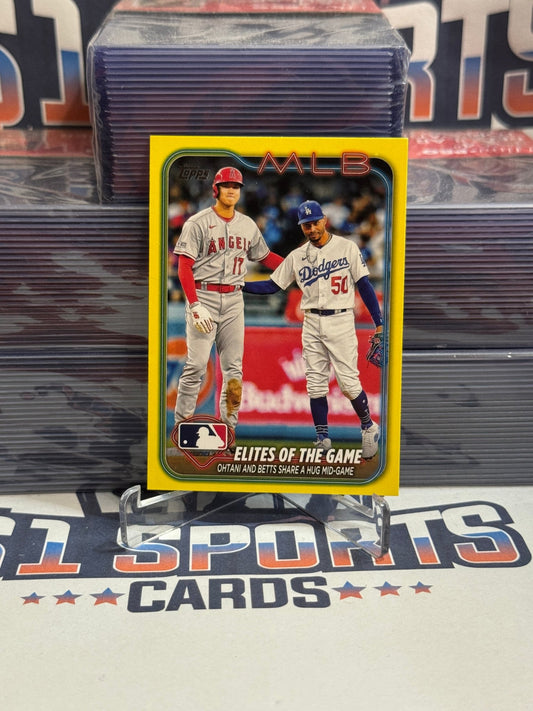 2024 Topps (Yellow, Elites of the Game) Shohei Ohtani & Mookie Betts #138