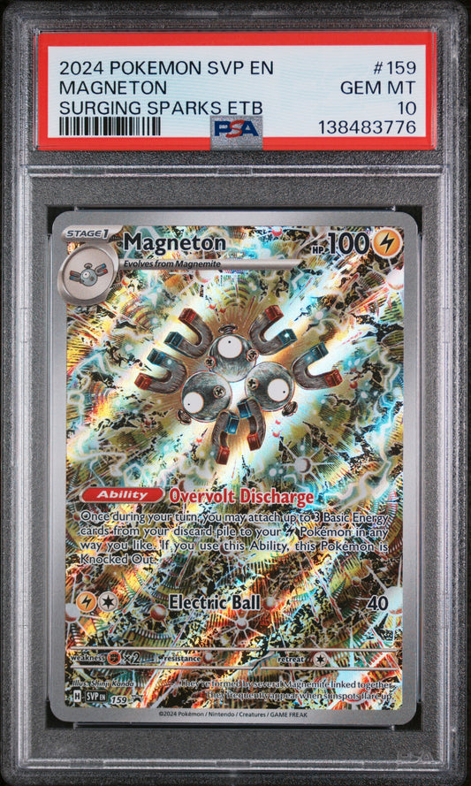 2024 Pokemon: Surging Sparks - Magneton (ETB Promo) #159 - PSA 10