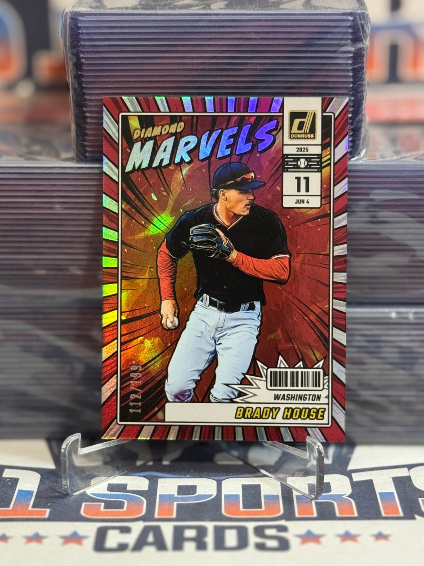 2025 Donruss (Holo, Diamond Marvels 112/199) Brady House 12
