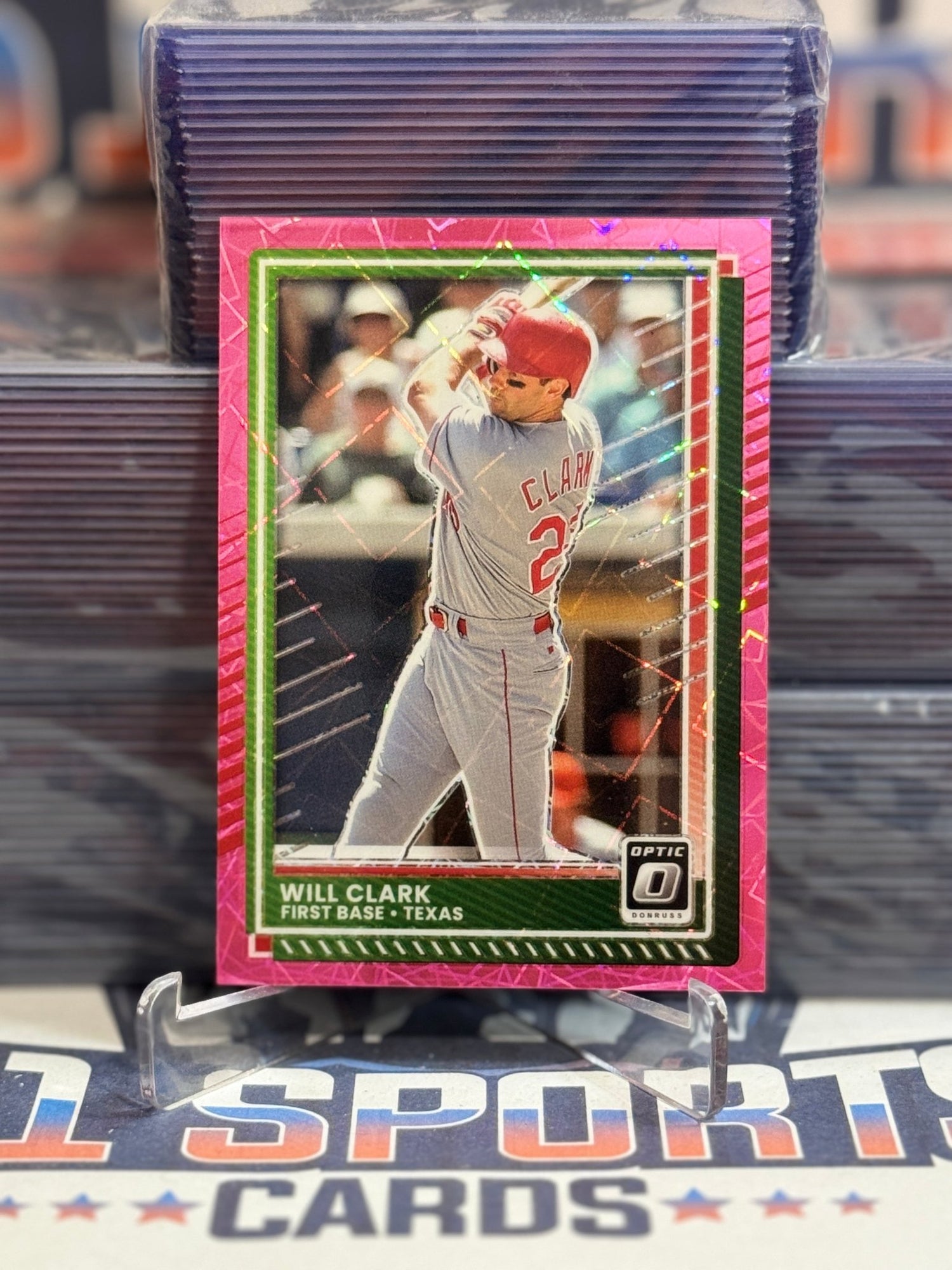 2025 Donruss Optic (Pink Laser Prizm 16/79) Will Clark 64