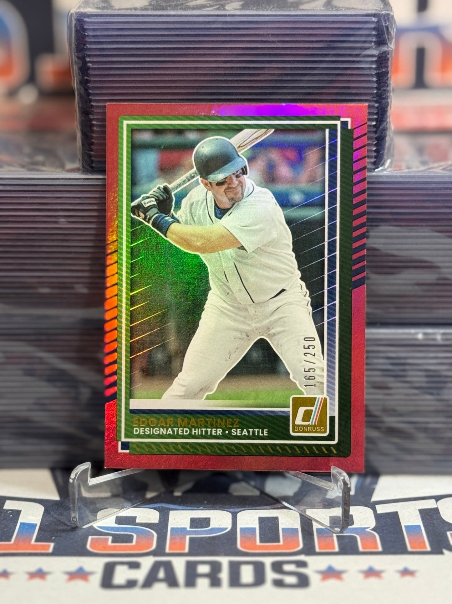 2025 Donruss (Red Foil 165/250) Edgar Martinez 10