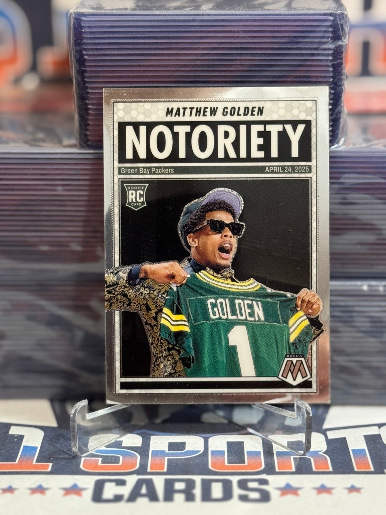2025 Panini Mosaic (Notoriety) Matthew Golden Rookie 21