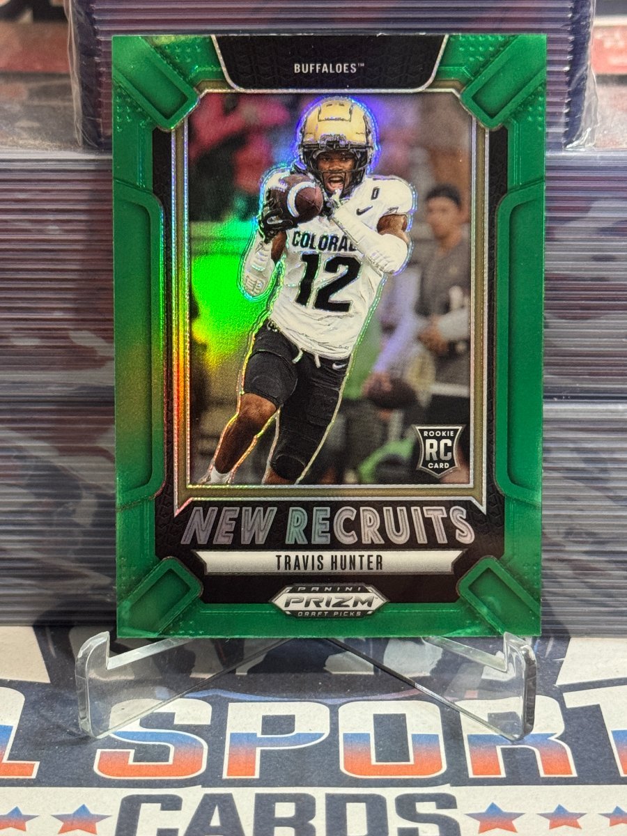 2025 Panini Prizm Draft Picks (Green Prizm, New Recruits) Travis Hunter Rookie 5
