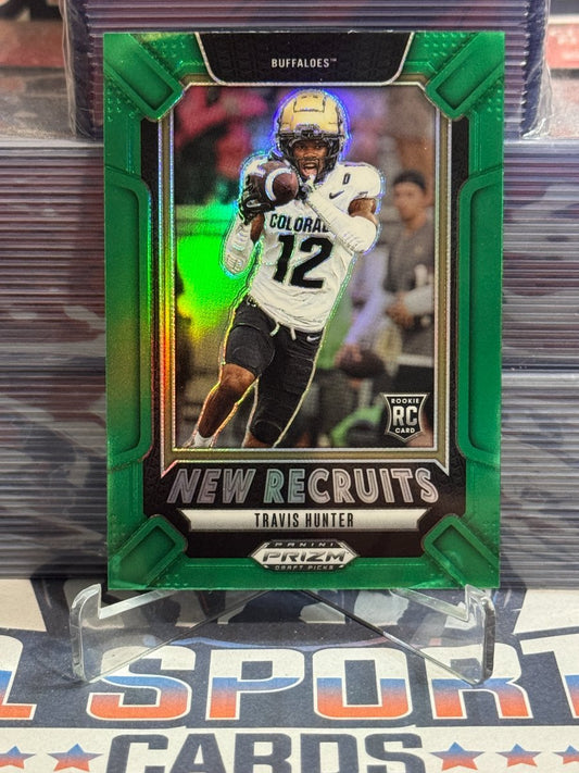 2025 Panini Prizm Draft Picks (Green Prizm, New Recruits) Travis Hunter Rookie 5
