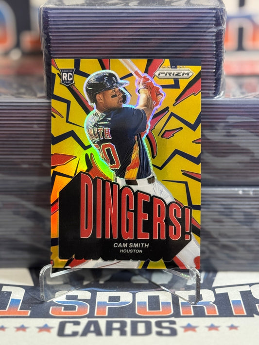 2025 Panini Prizm (Gold Prizm, Dingers! 23/199) Cam Smith Rookie 20