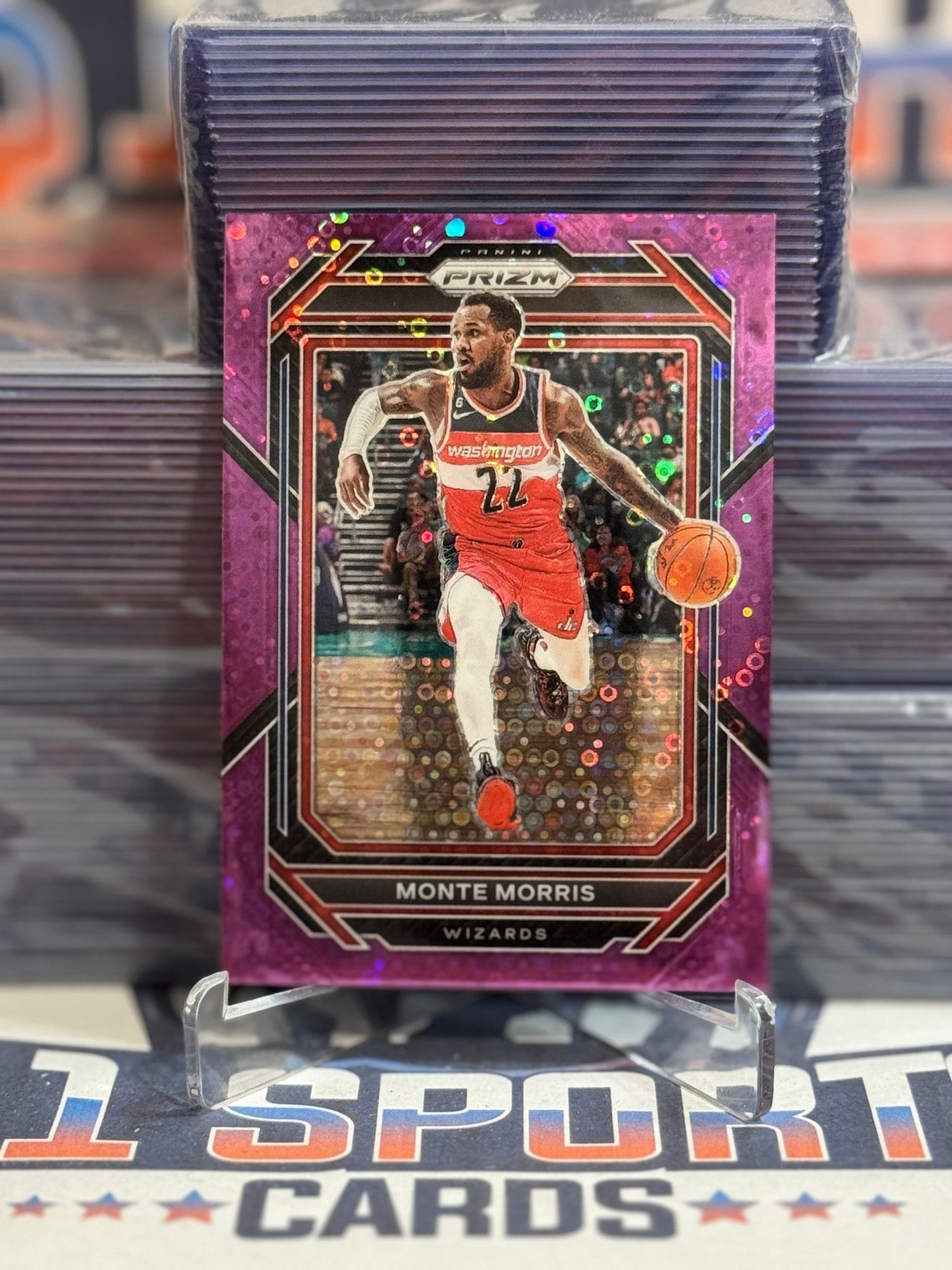 2025 Panini Prizm (Purple Disco Prizm 22/75) Monte Morris 171