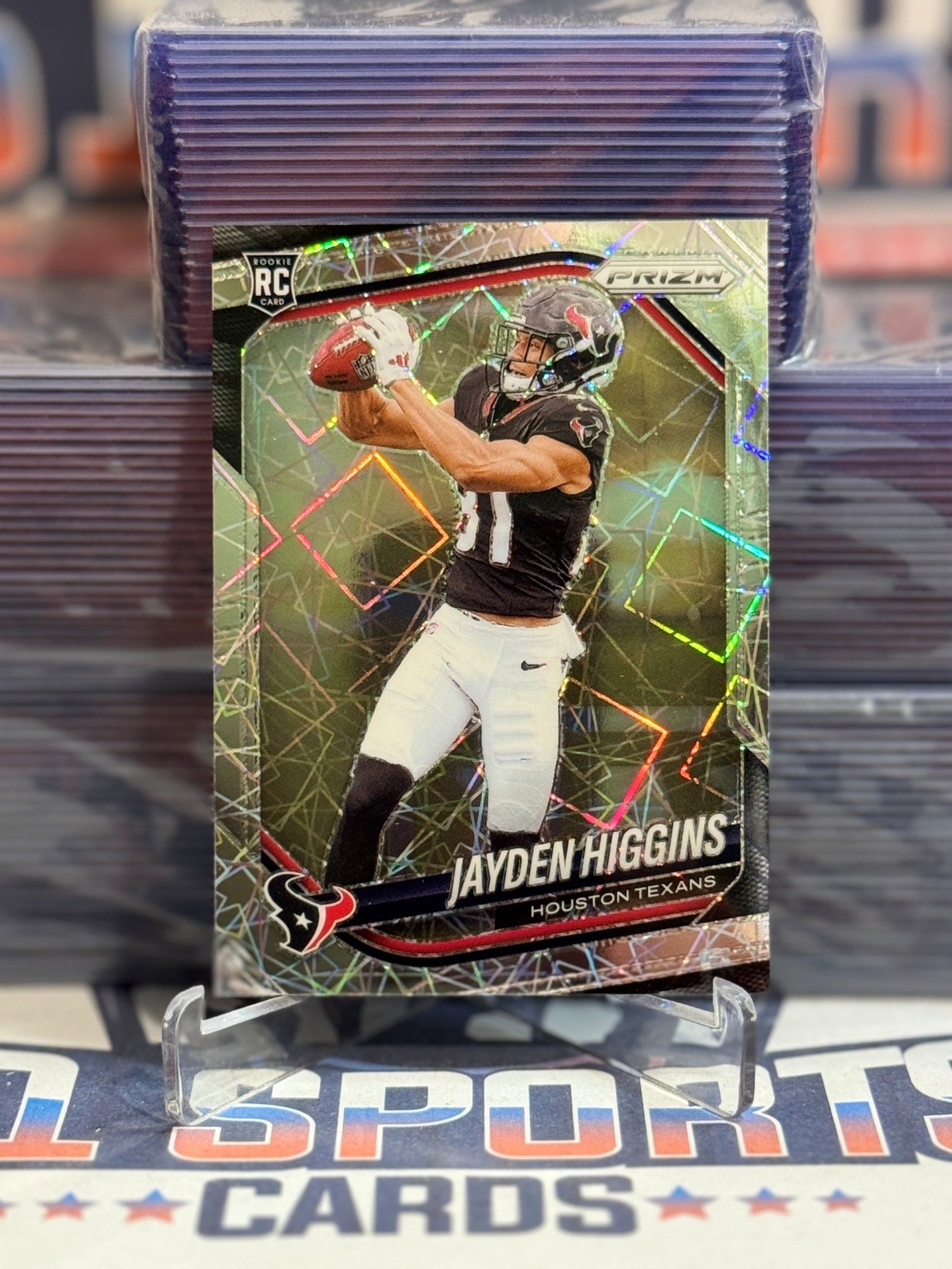 2025 Panini Prizm (Silver Lazer Prizm) Jayden Higgins Rookie 376