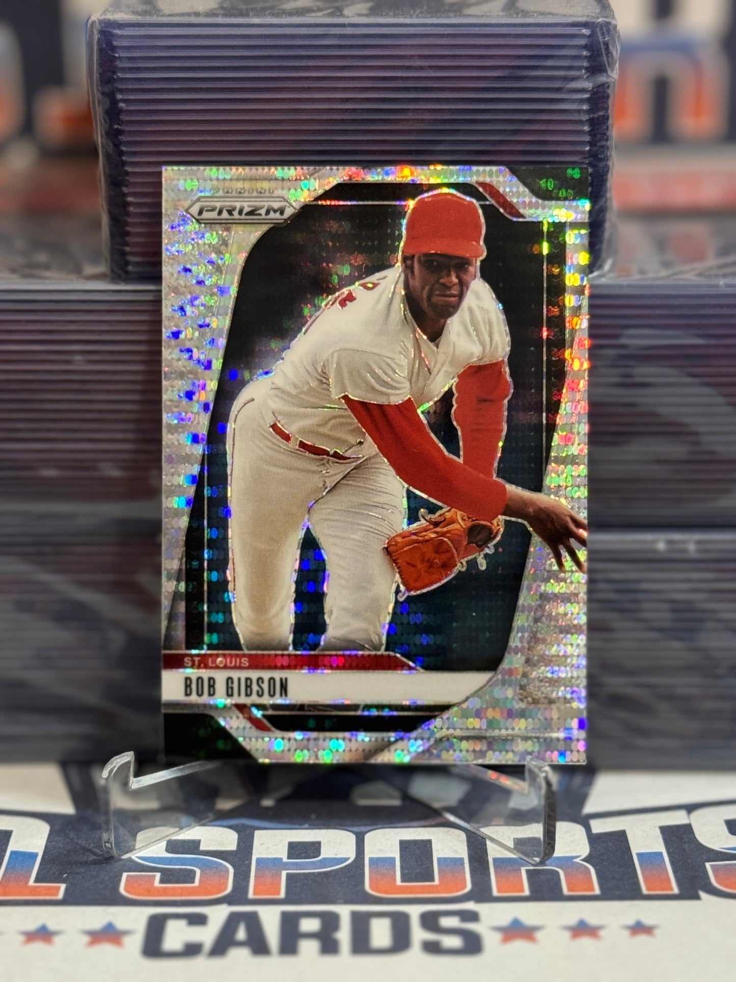 2025 Panini Prizm (Silver Pulsar Prizm 397/499) Bob Gibson 239